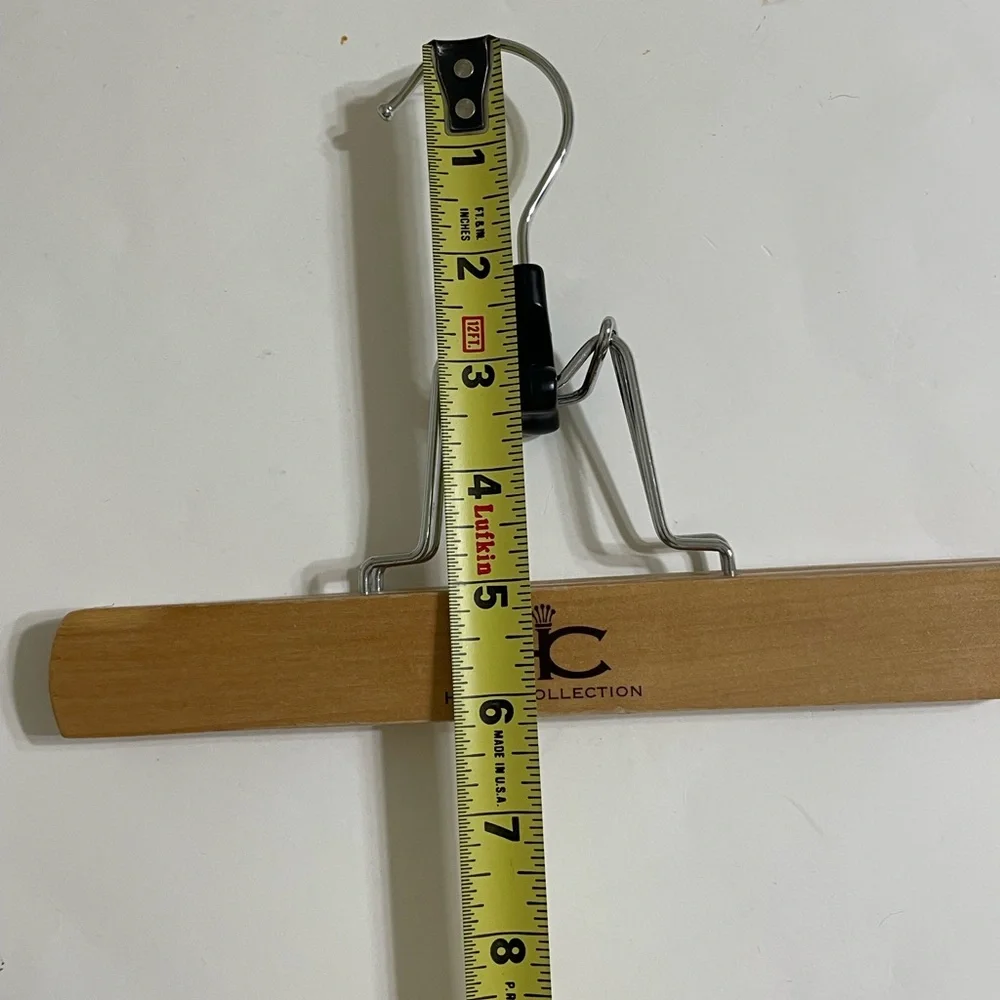 HOTEL COLLECTION Set/5 Unisex Wood Pant or Skirt Hangers